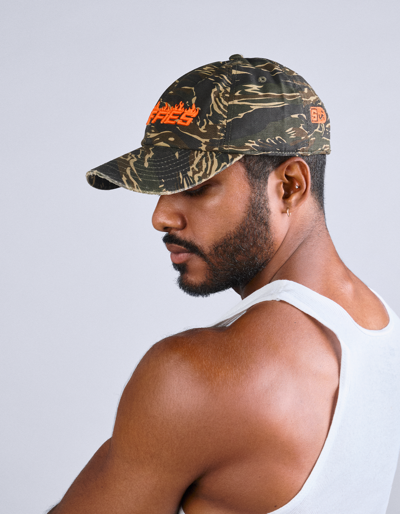 Camo Flames Hat