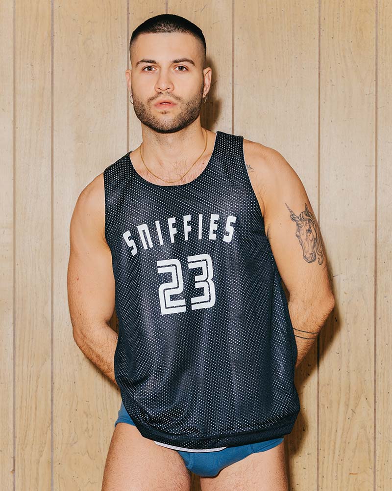 Reversible Mesh Jersey - Black/White