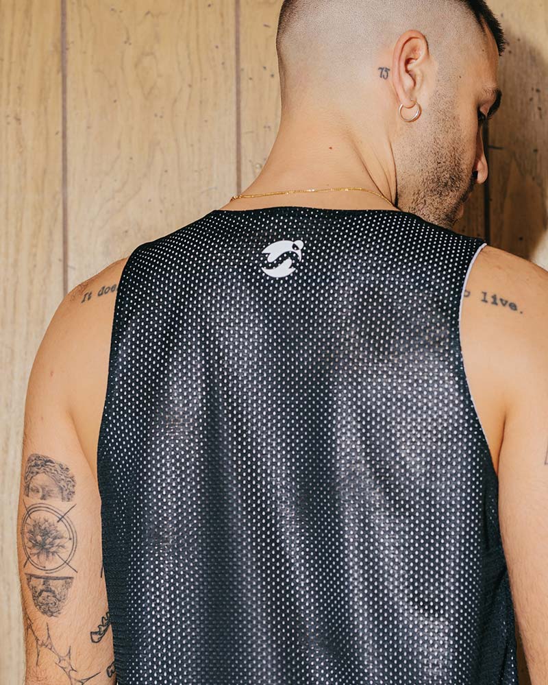 Reversible Mesh Jersey - Black/White