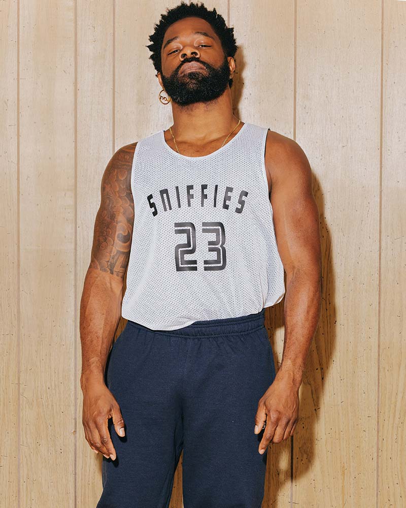 Reversible Mesh Jersey - Black/White