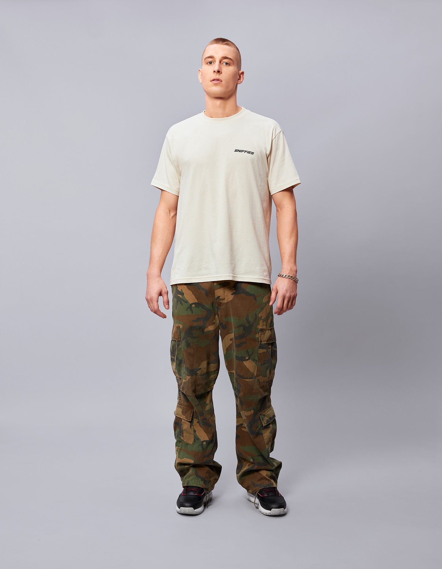 Sniffies Core Logo Tee - Stone