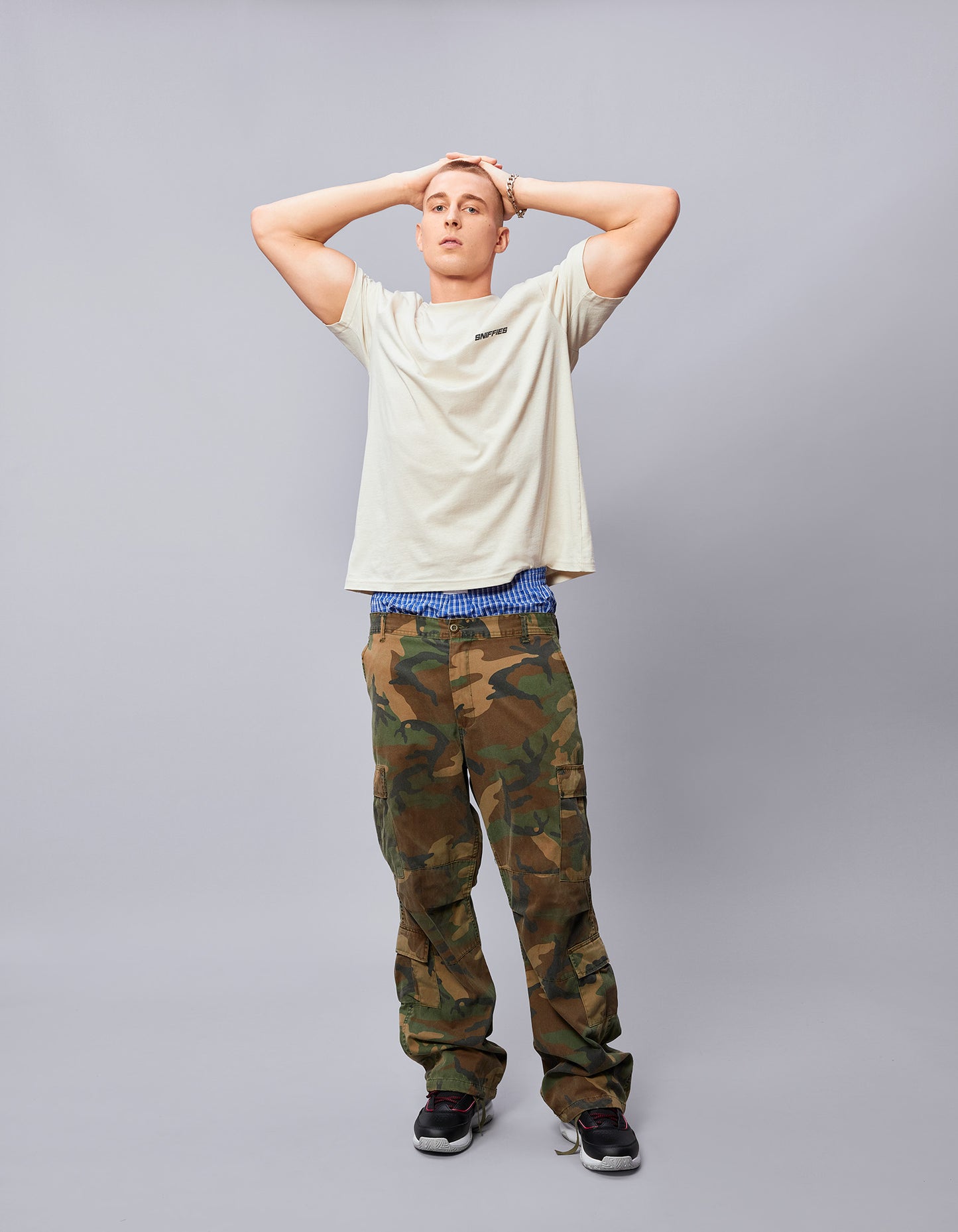 Sniffies Core Logo Tee - Stone