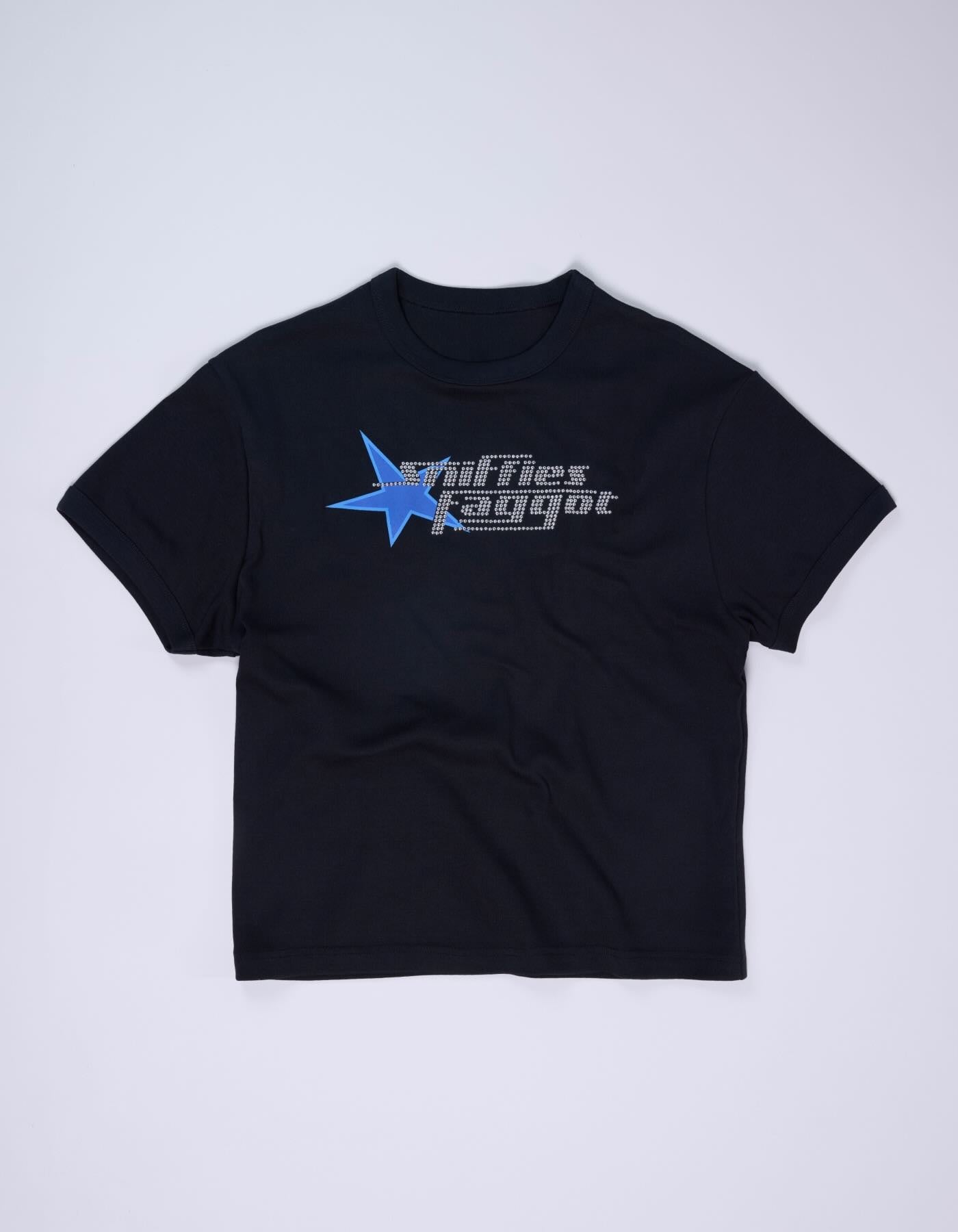 Studded Fagg*t Ribbed Tee - Black