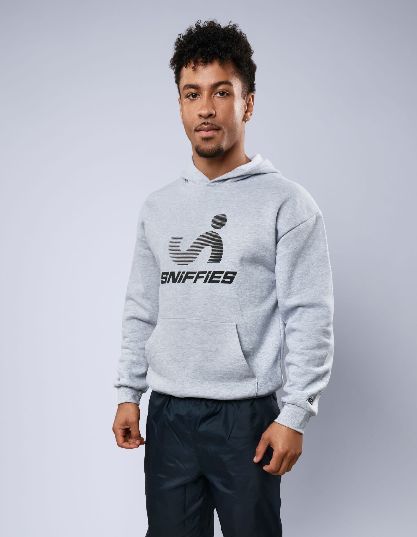 Optical Logo Hoodie - Grey