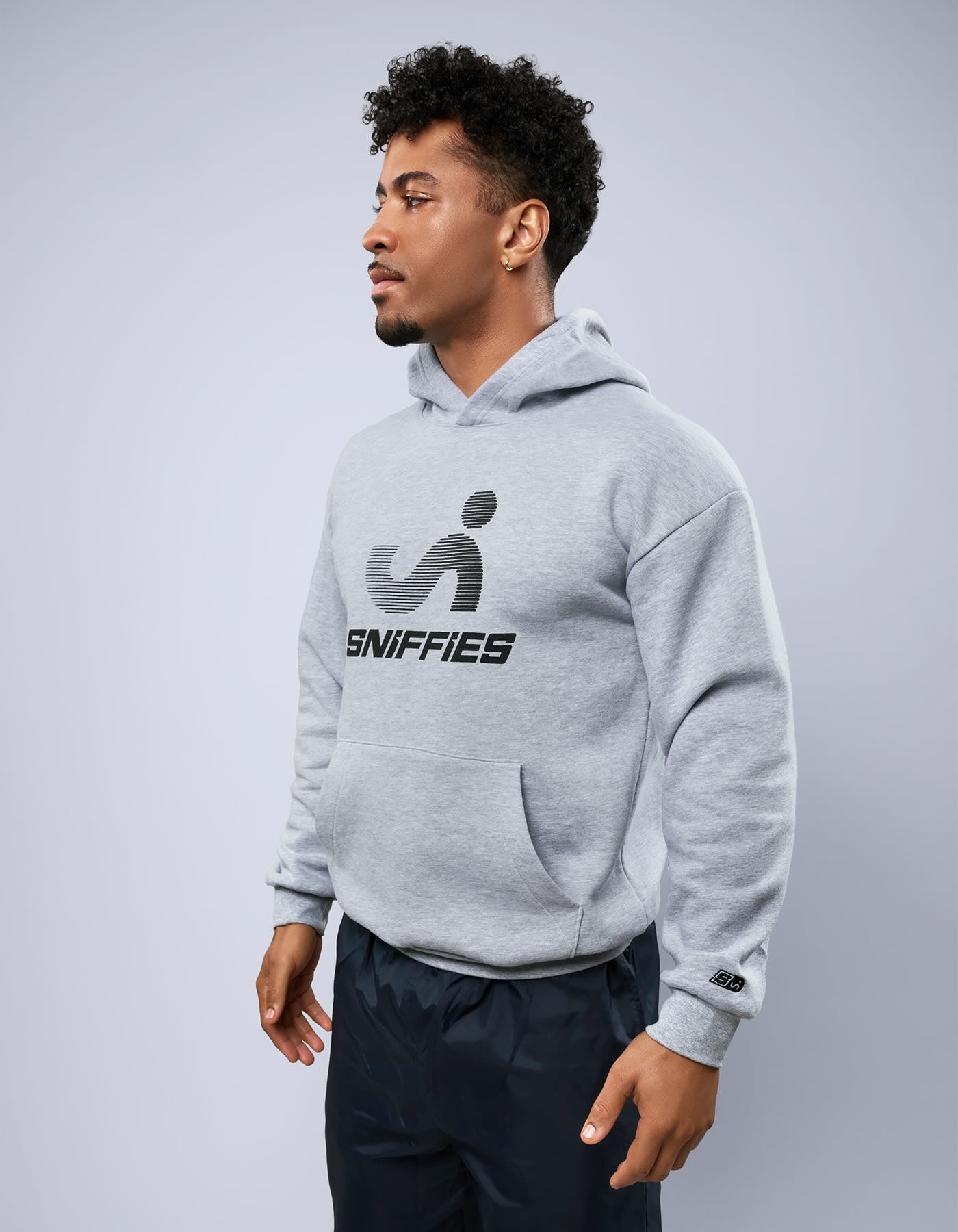 Optical Logo Hoodie - Grey