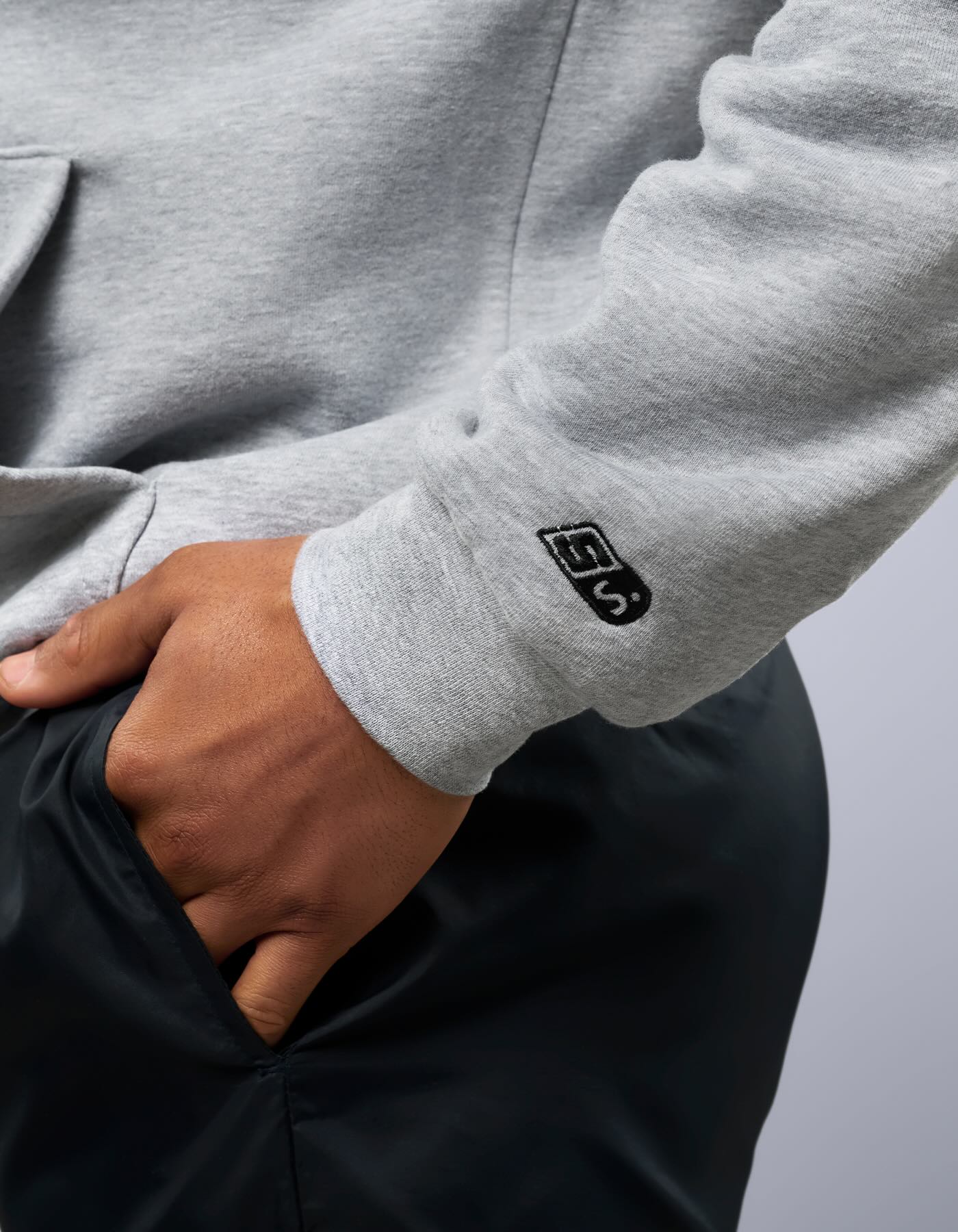 Optical Logo Hoodie - Grey