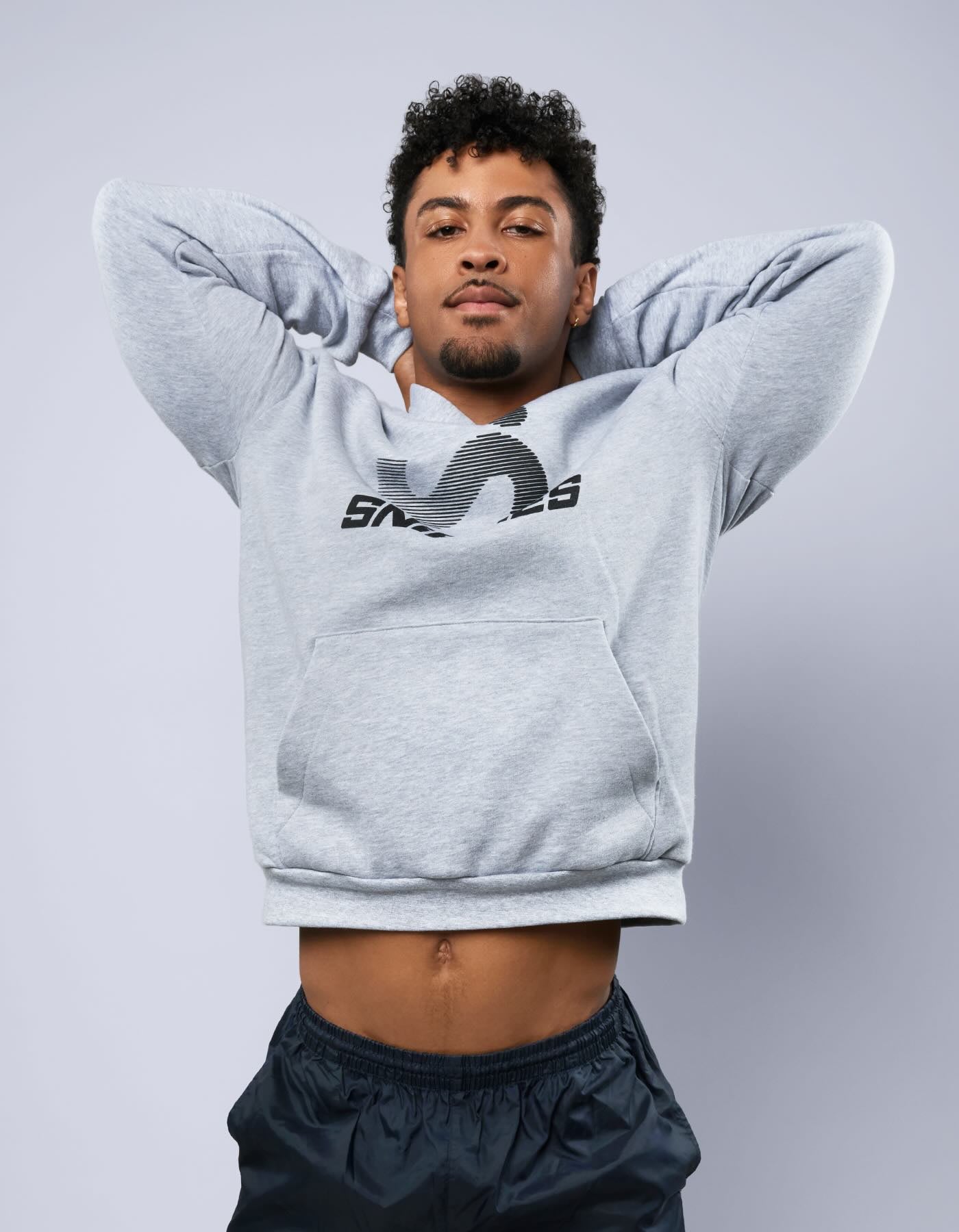 Optical Logo Hoodie - Grey