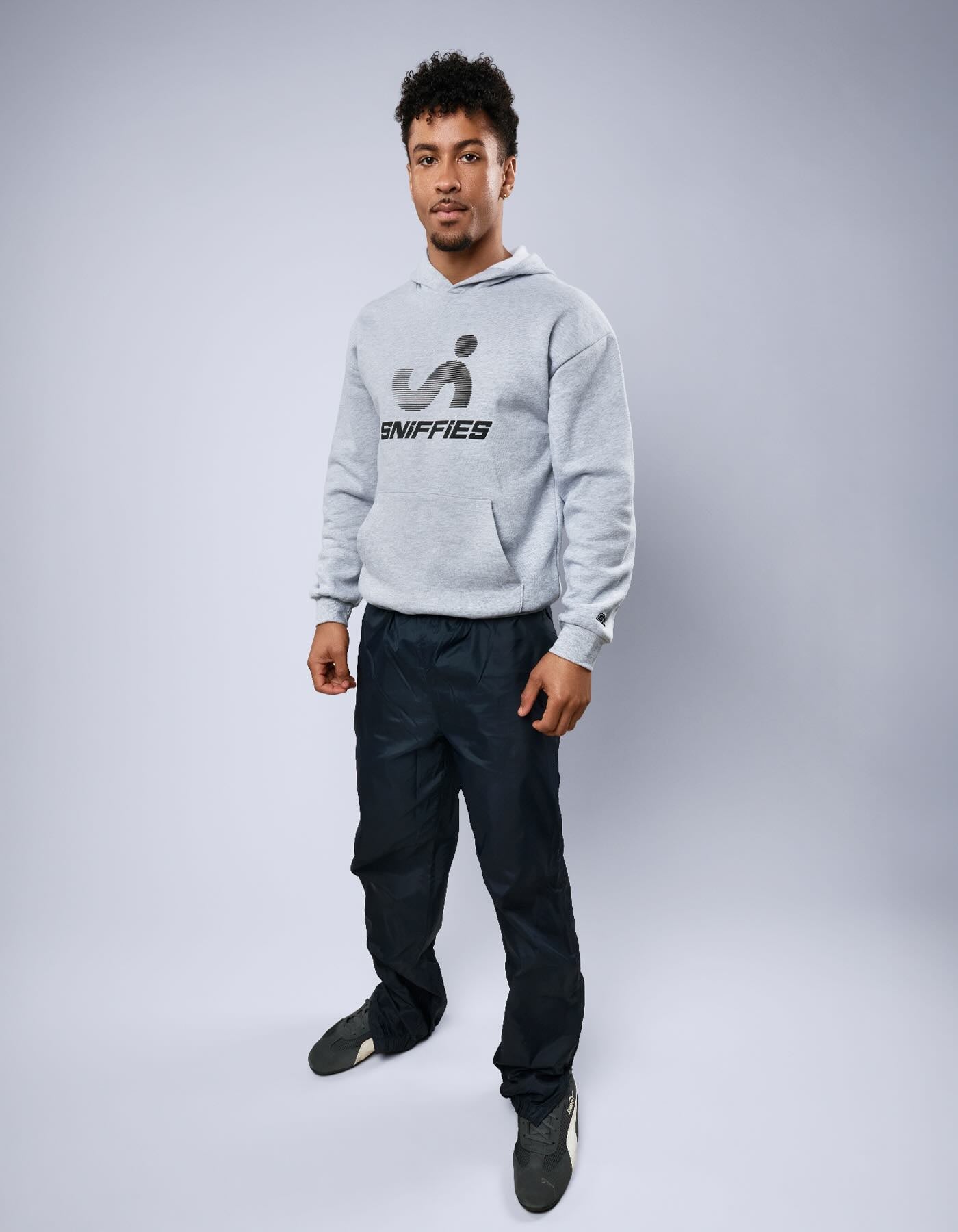 Optical Logo Hoodie - Grey