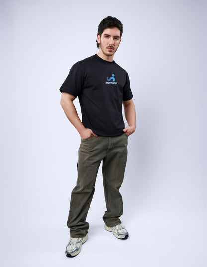 Optical Logo Tee - Black
