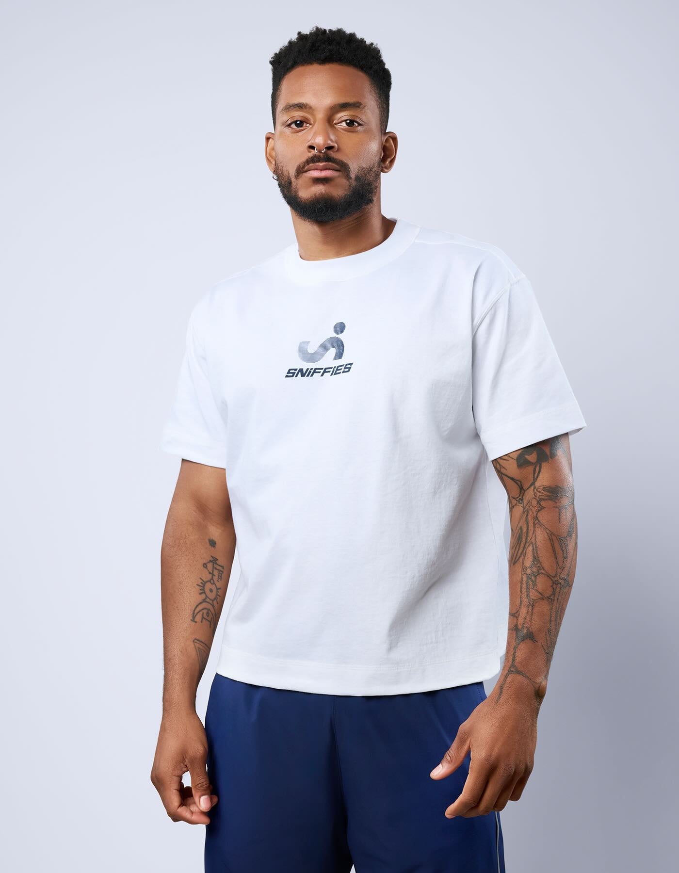 Optical Logo Tee - White