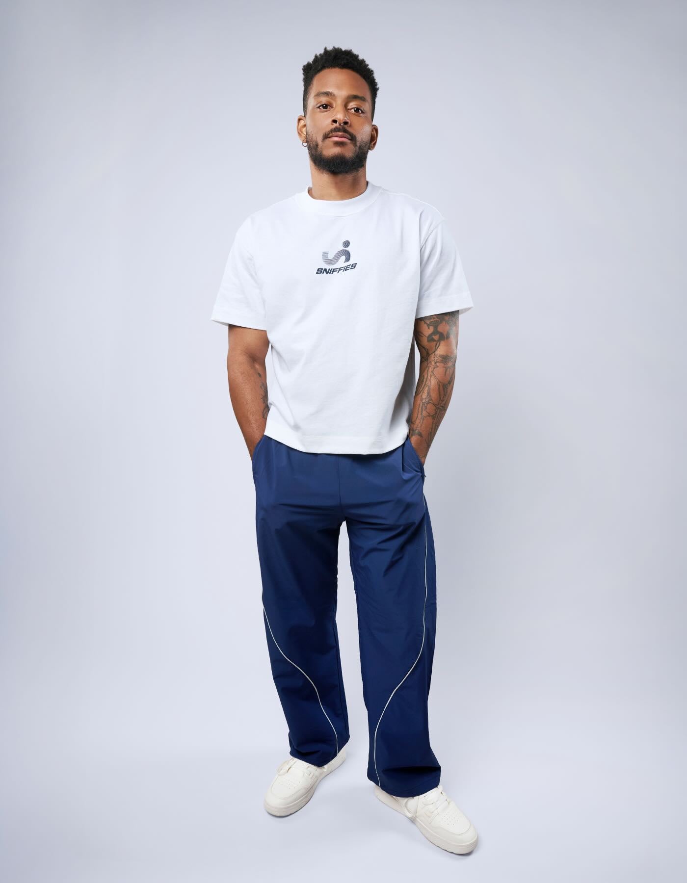 Optical Logo Tee - White