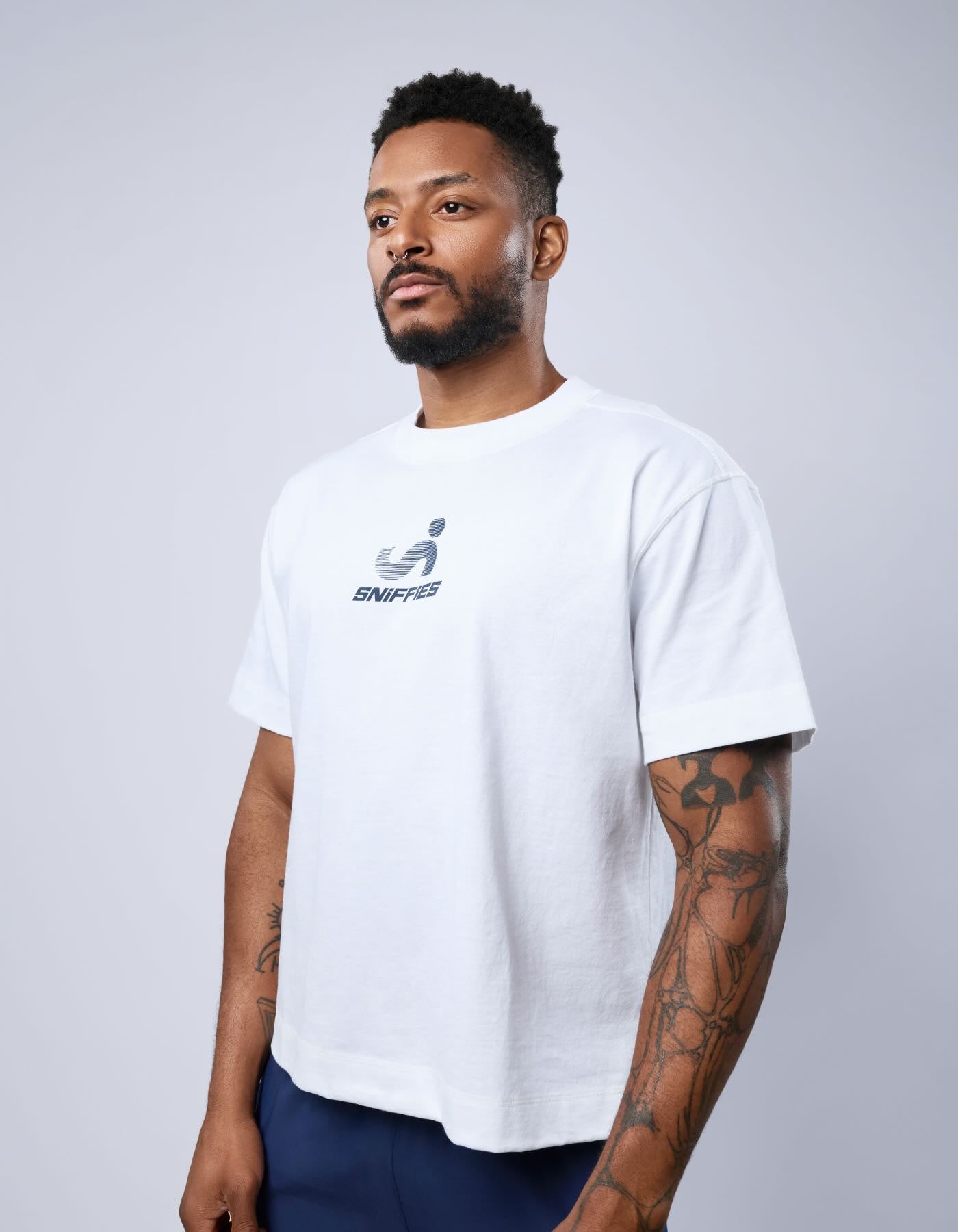 Optical Logo Tee - White