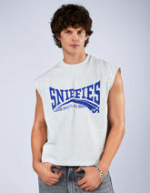Wrestling Crop Muscle Tank - Light Grey