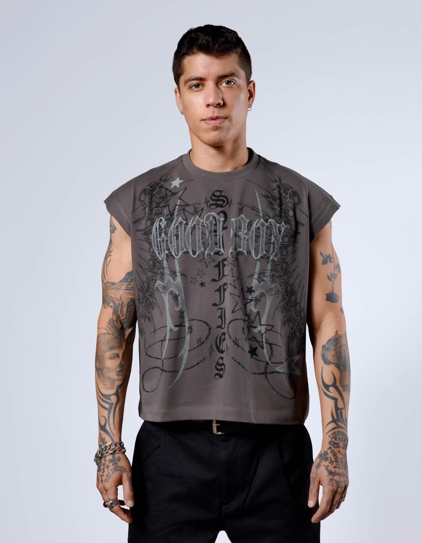 Boy Tats Muscle Tank - Graphite