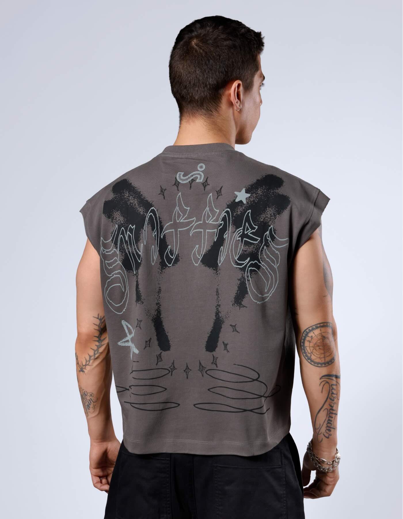 Boy Tats Muscle Tank - Graphite