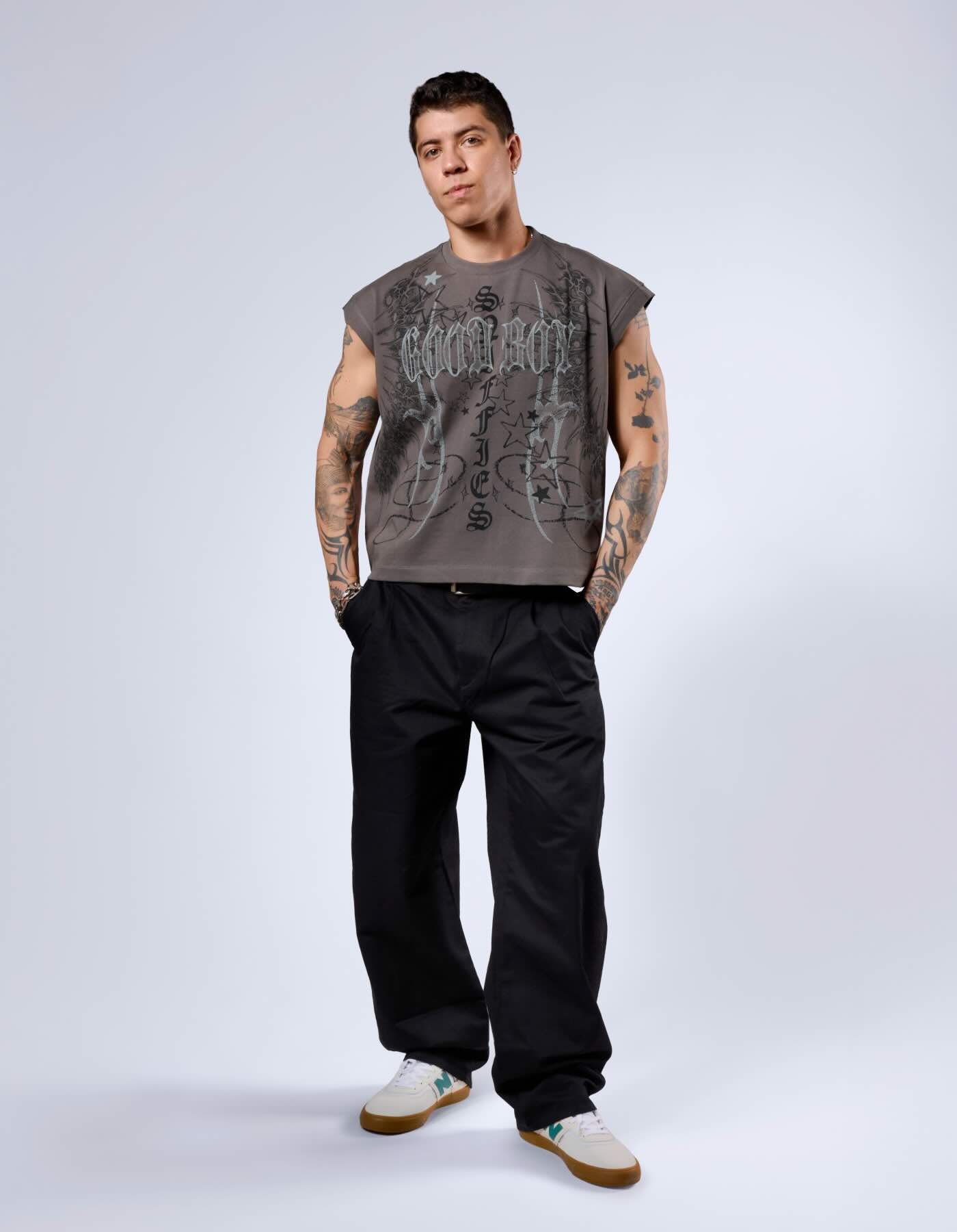 Boy Tats Muscle Tank - Graphite
