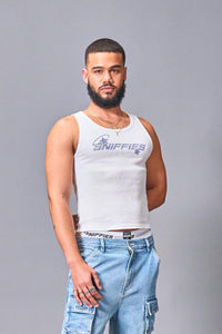 Rhinestone Cropped Ribbed Tank