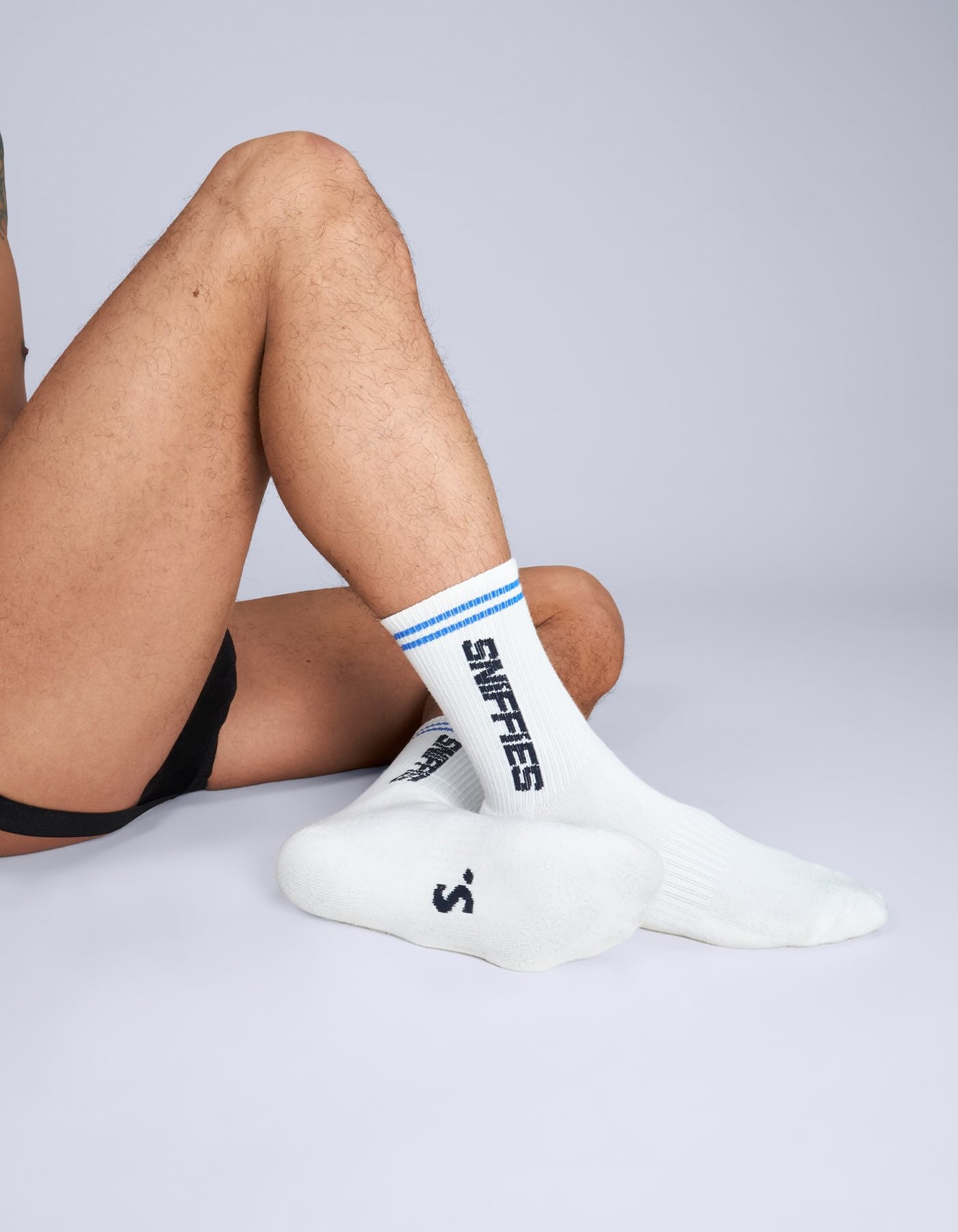 Athletic Logo Sock - White