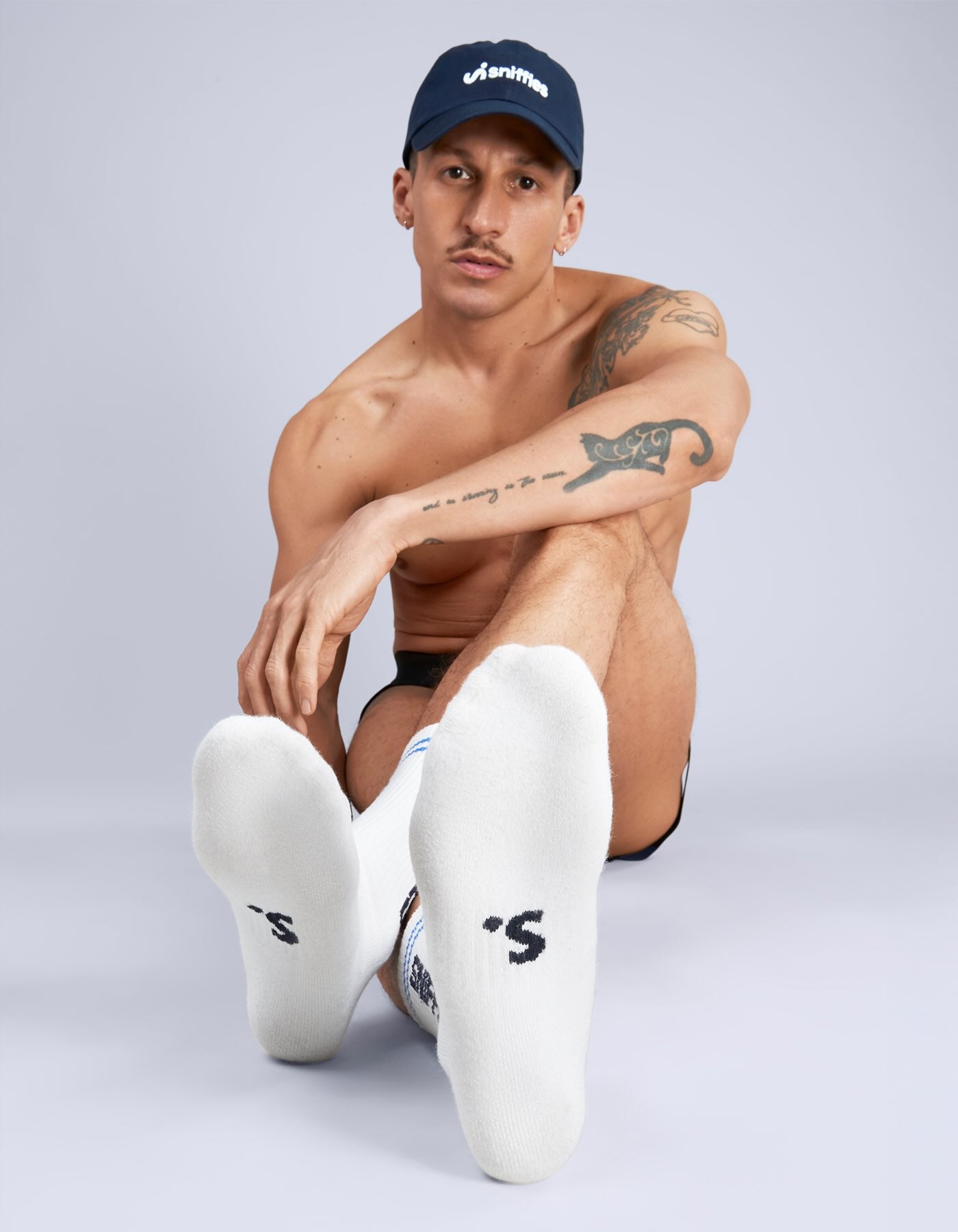 Athletic Logo Sock - White