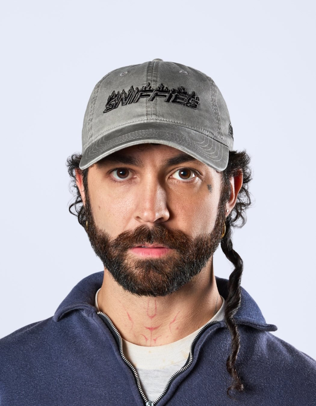 Sniffies Flames Hat - Grey