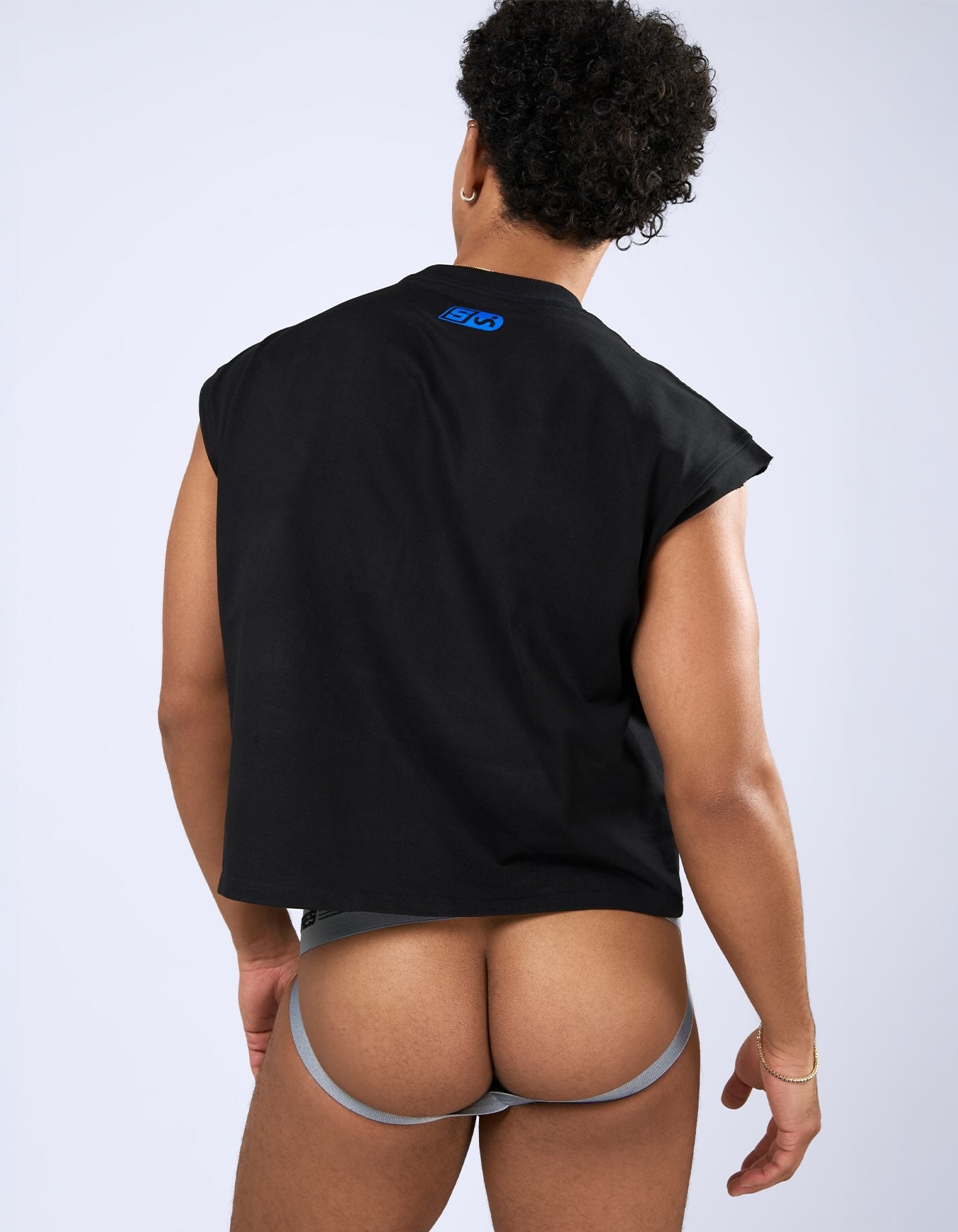 Good Boy Muscle Crop Tee - Black