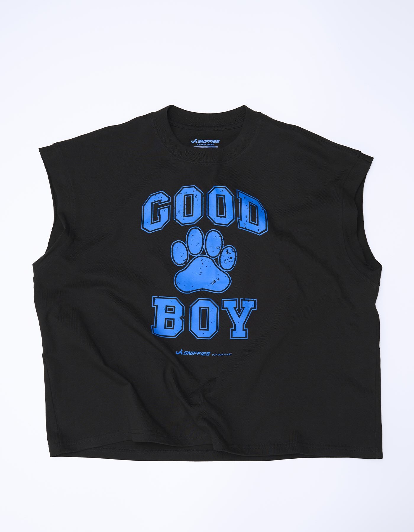 Good Boy Muscle Crop Tee - Black