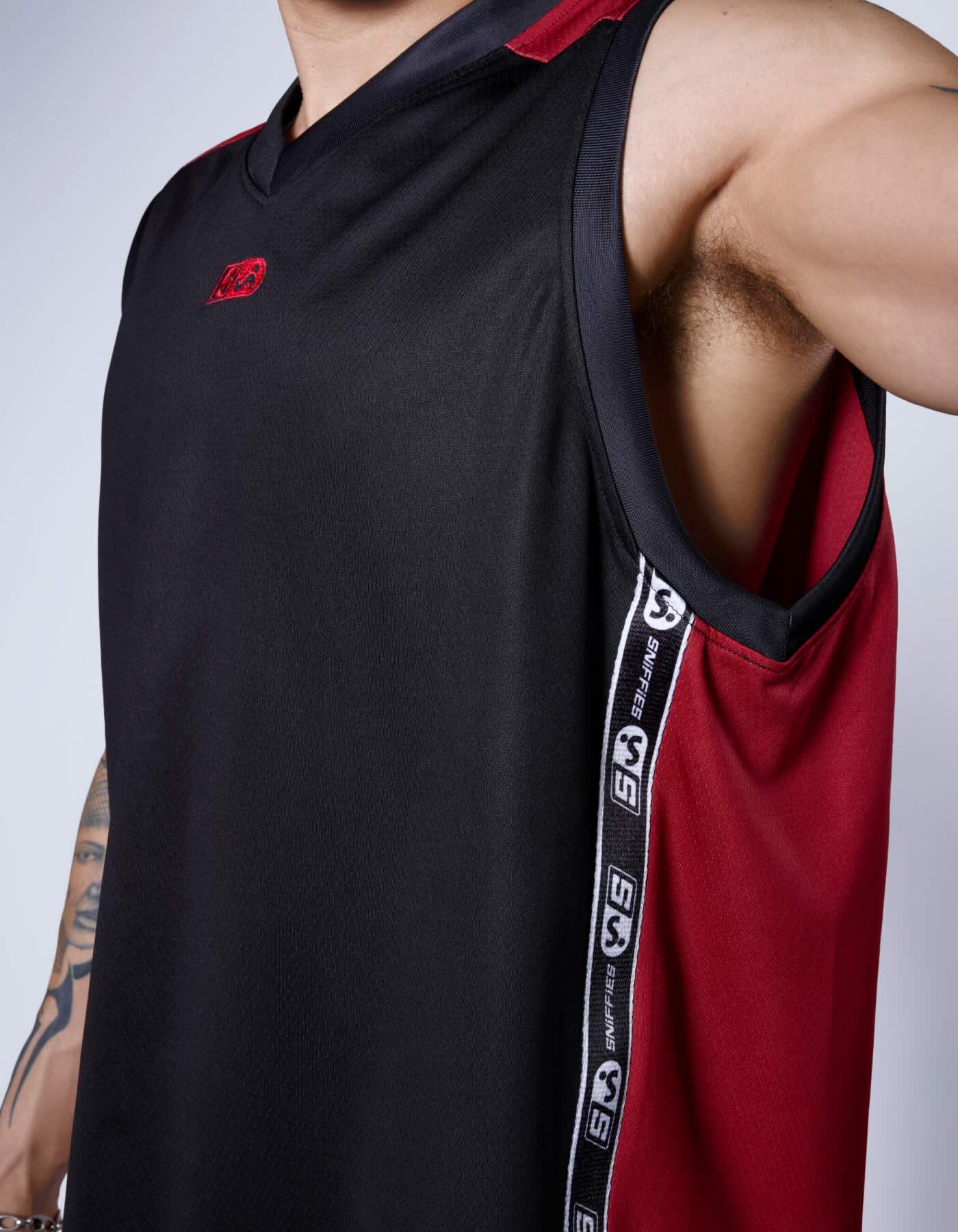 Icon Tape Basketball Jersey - Black