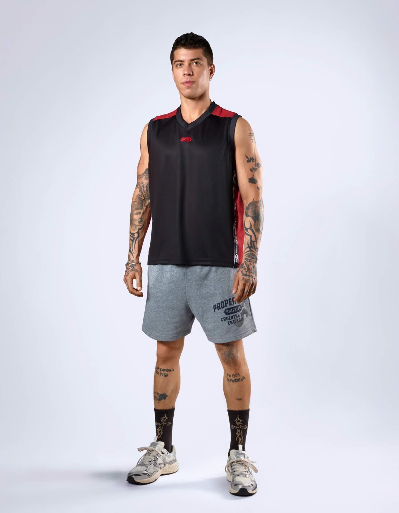 Icon Tape Basketball Jersey - Black
