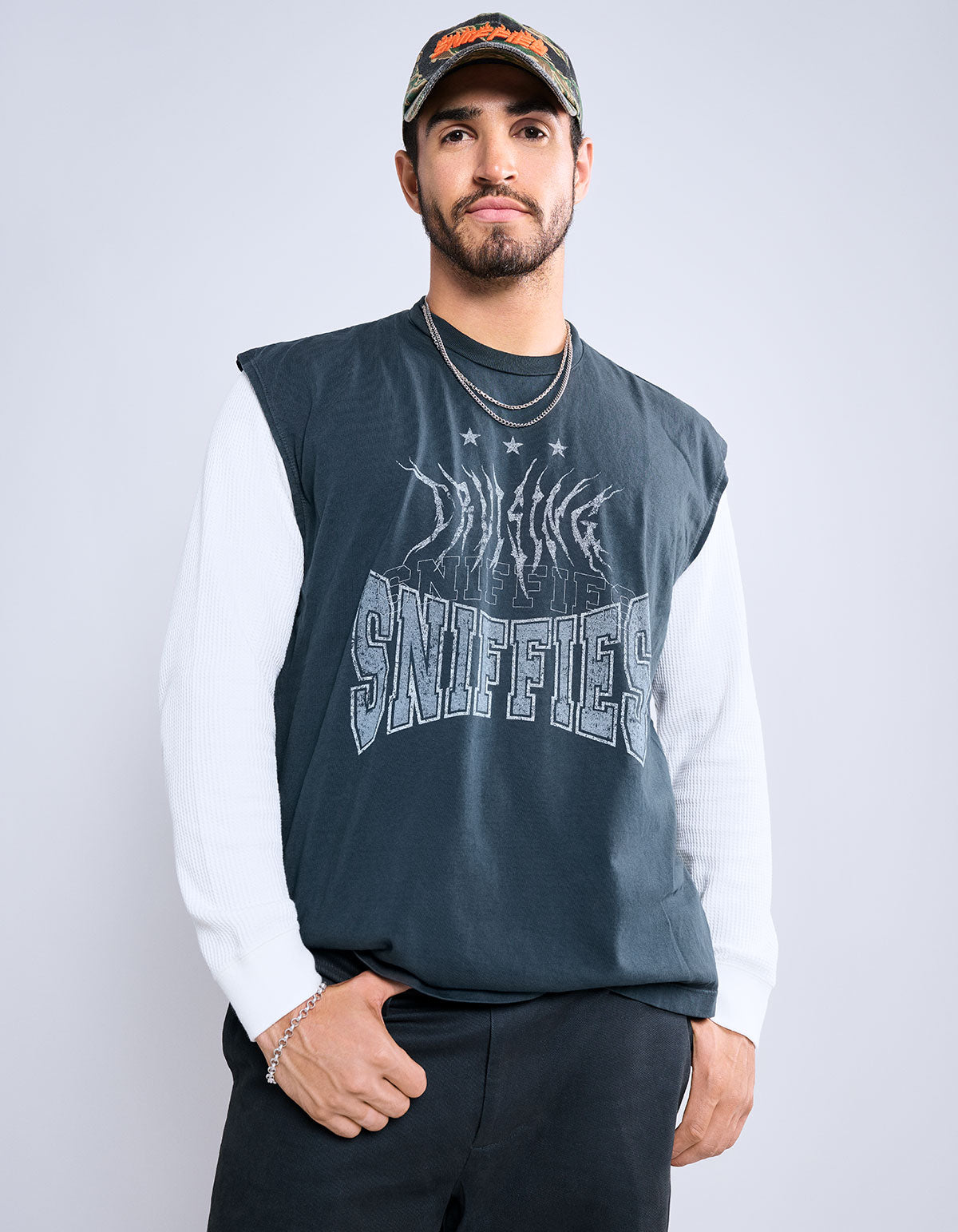 Metal Long Muscle Tank