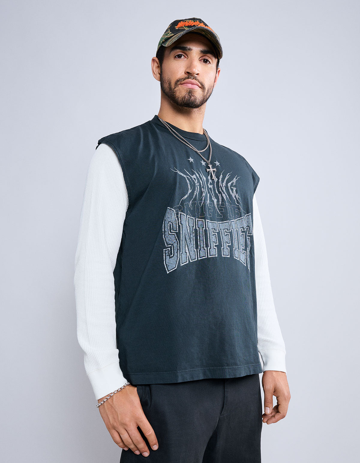 Metal Long Muscle Tank