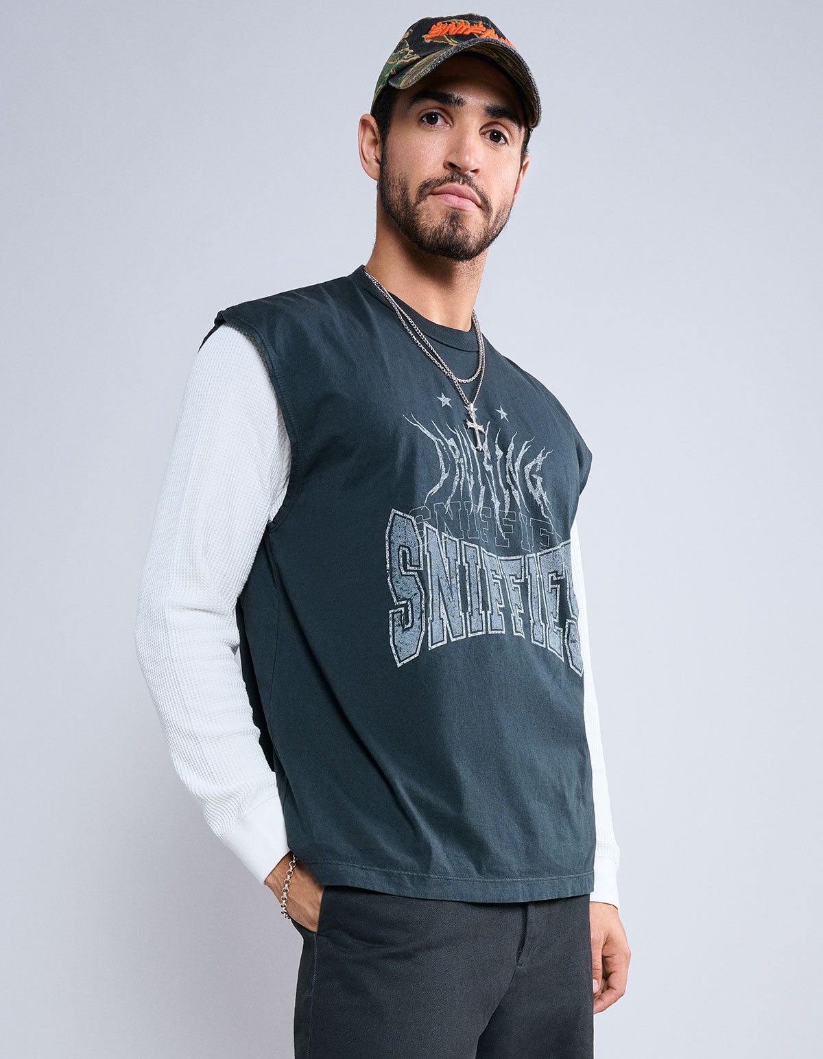 Metal Long Muscle Tank