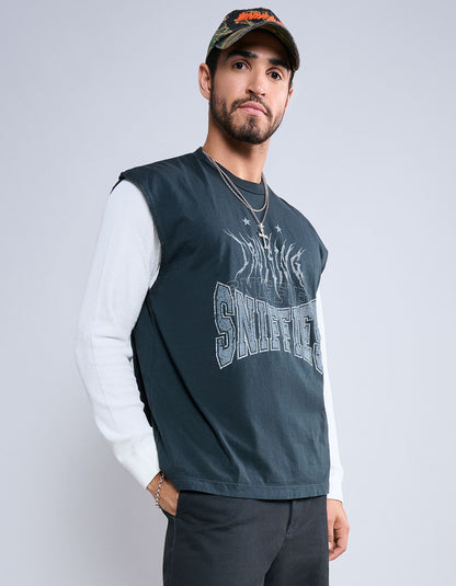 Metal Long Muscle Tank