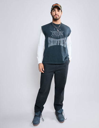 Metal Long Muscle Tank