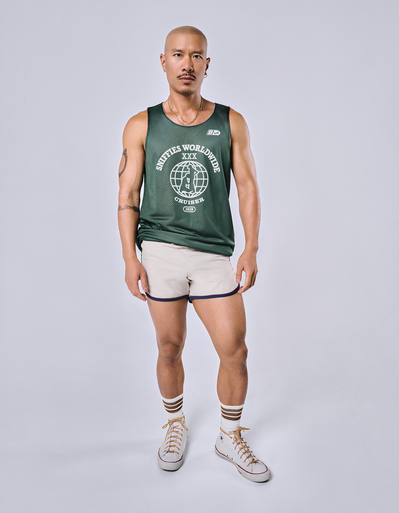 Worldwide Cruiser Reversible Mesh Jersey - Hunter Green/White