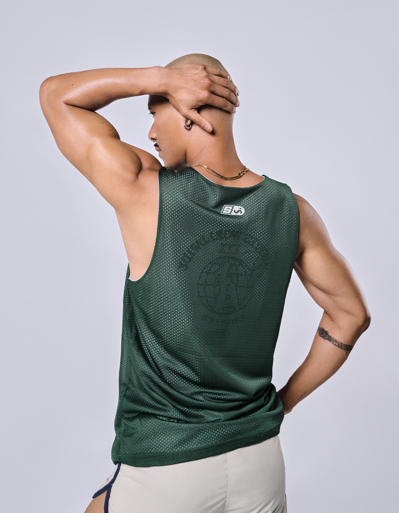 Worldwide Cruiser Reversible Mesh Jersey - Hunter Green/White