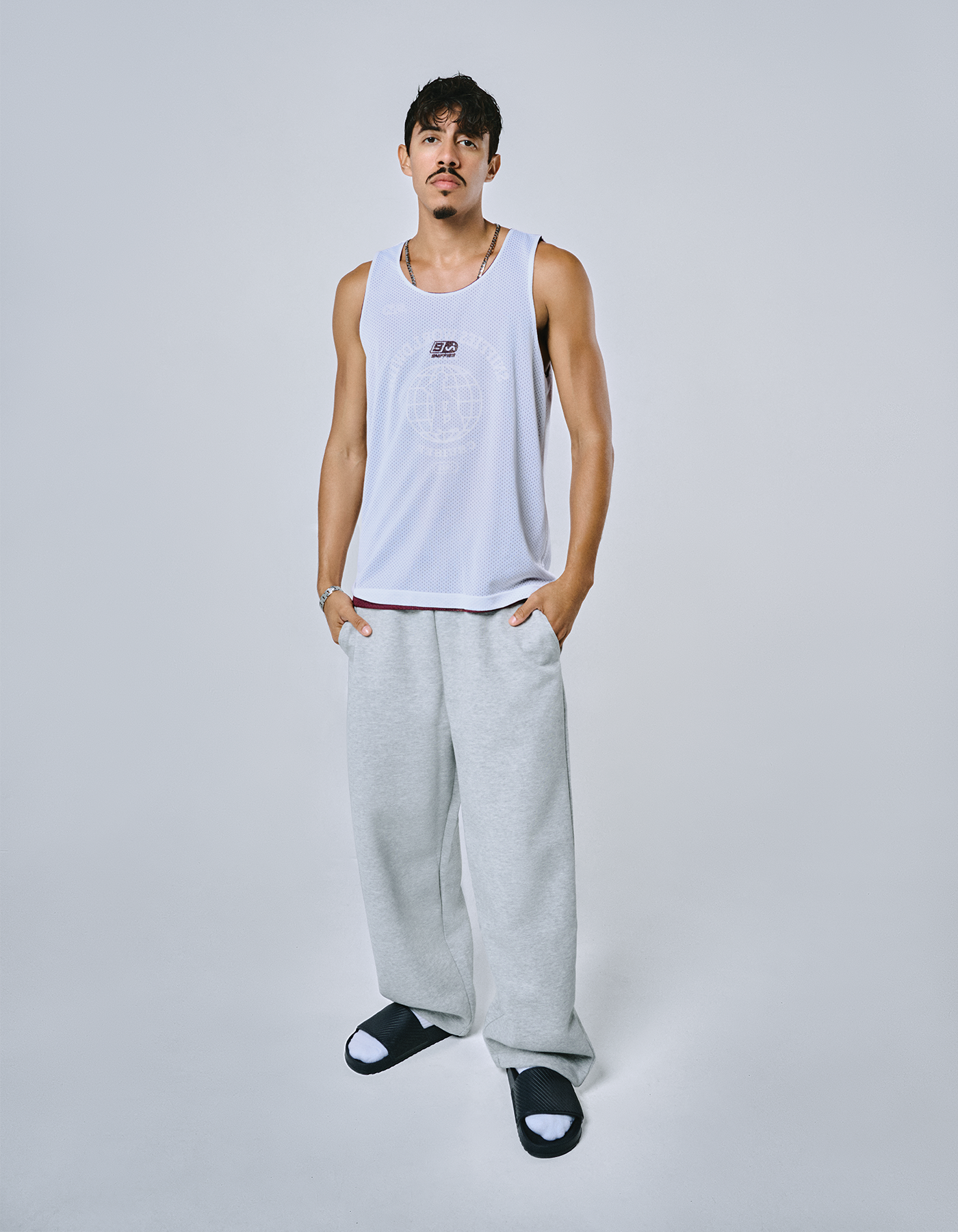 Worldwide Cruiser Reversible Mesh Jersey - Burgundy/White