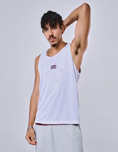 Worldwide Cruiser Reversible Mesh Jersey - Burgundy/White