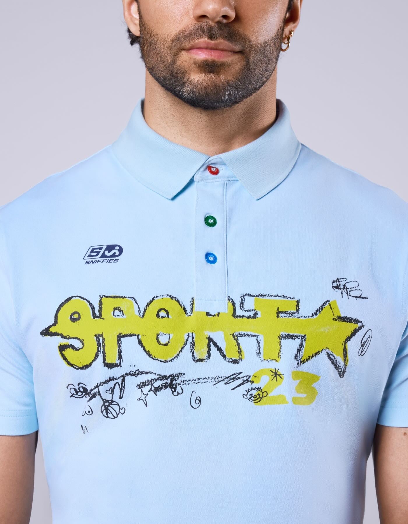 Shrunken Sport Polo - Light Blue
