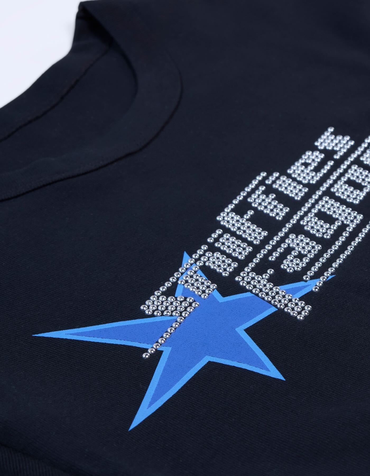 Studded Fagg*t Ribbed Tee - Black