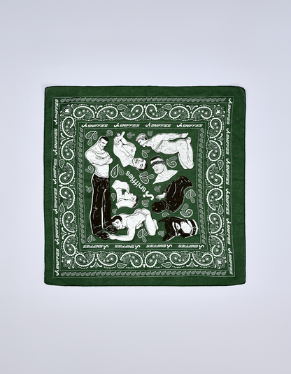 Hanky Code Dark Green Bandana