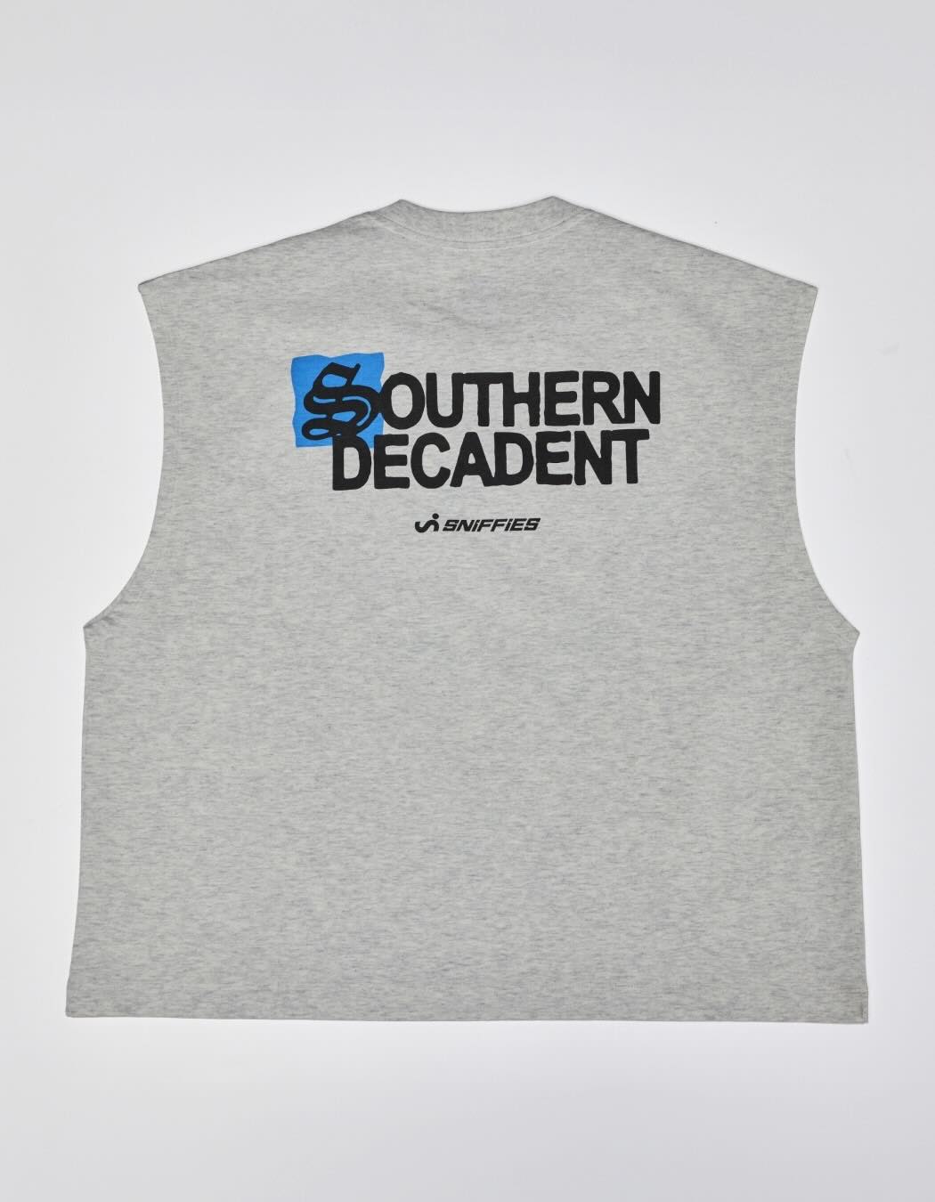 Southern Decadent Crop Muscle Tank  - Grey