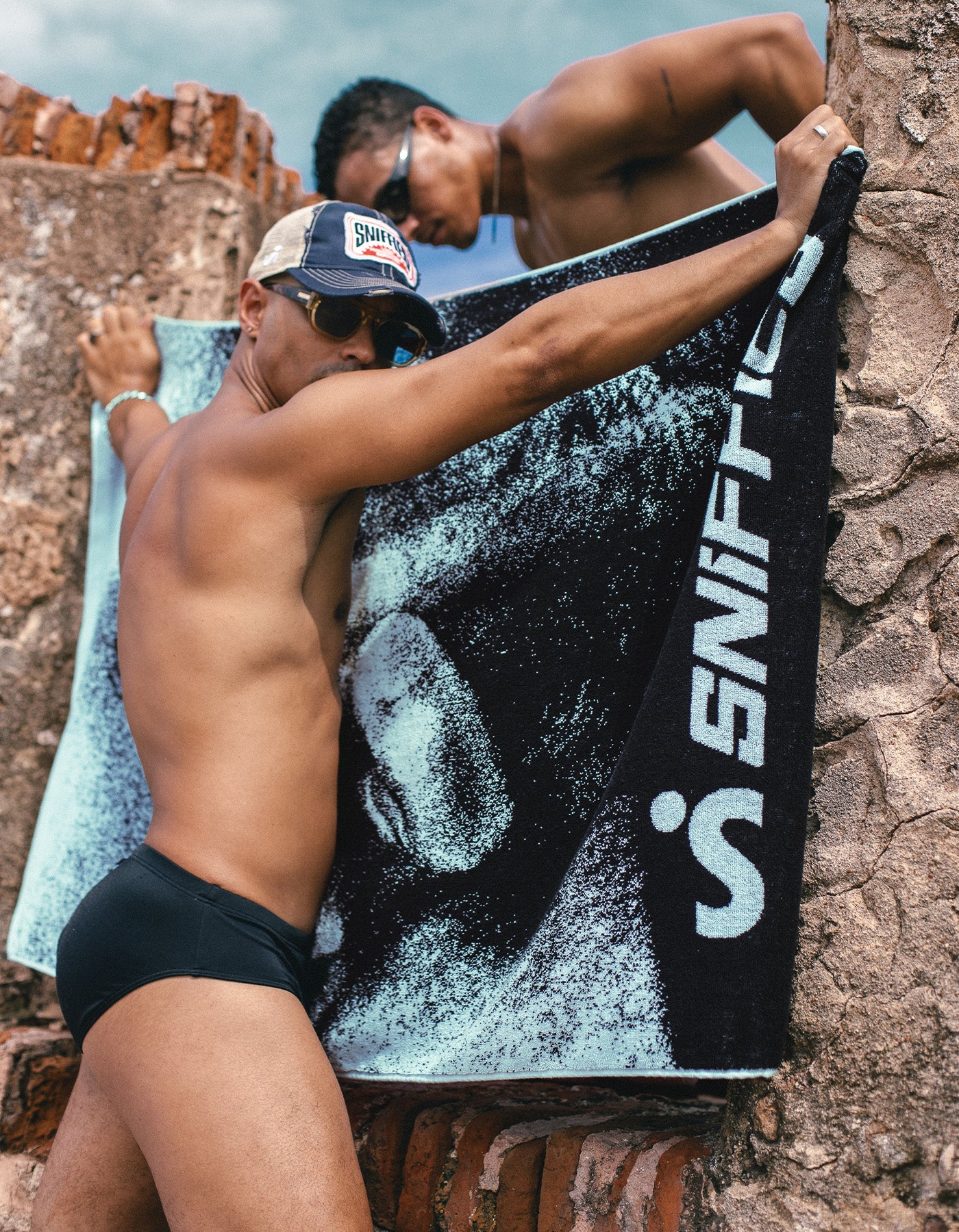 Sit On It Towel - Black/Blue