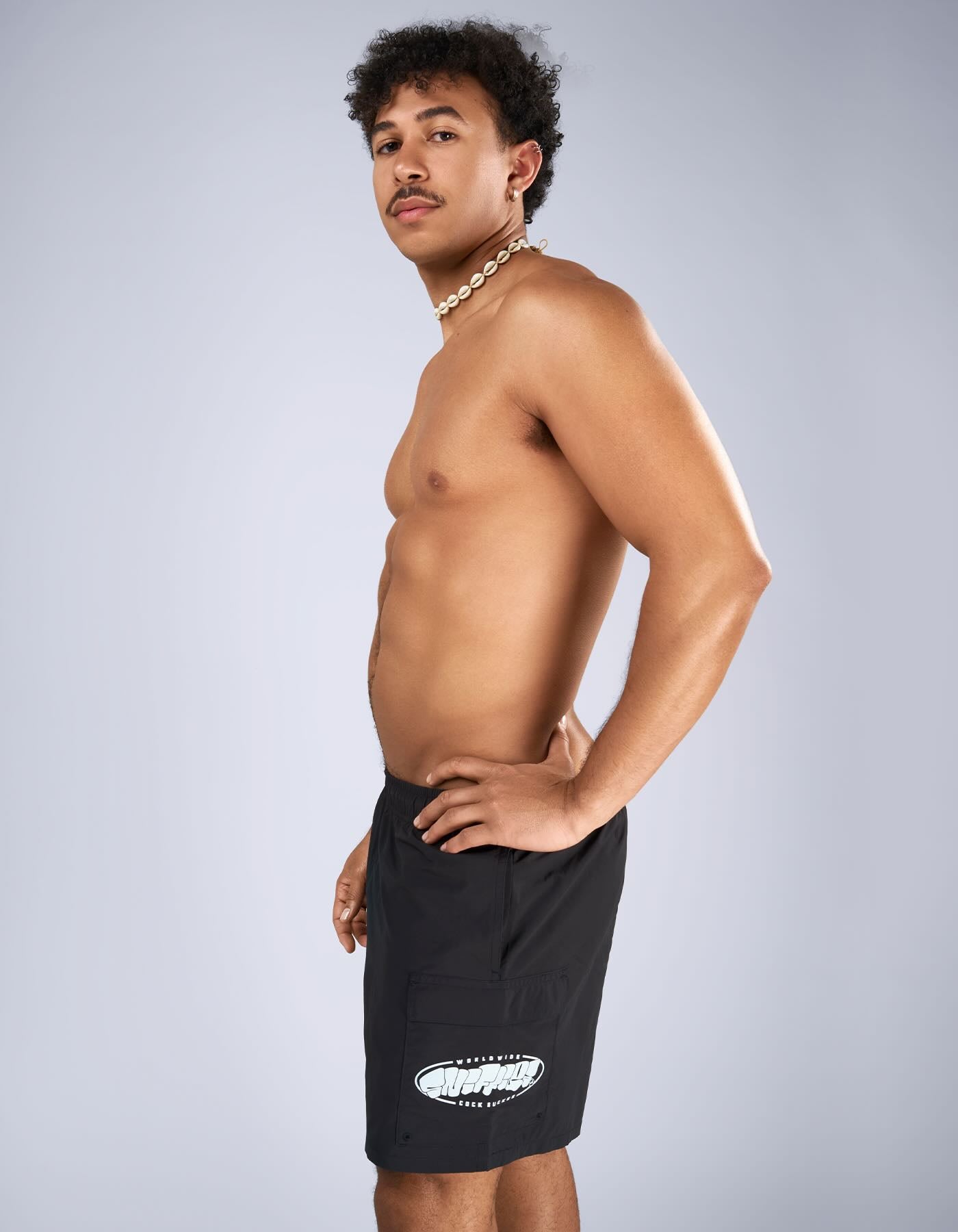 Cargo Swim Short - Black