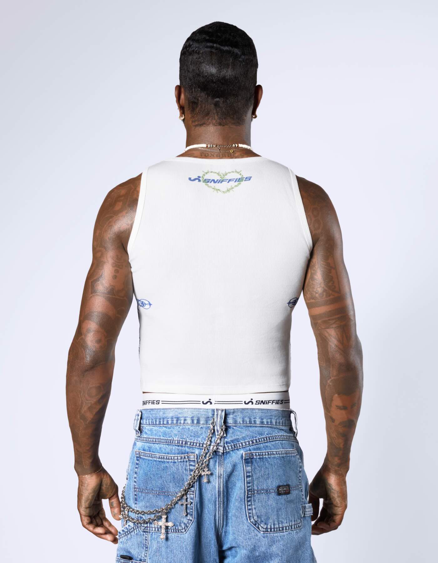 F*ckboy Tattoo Rib Tank - White