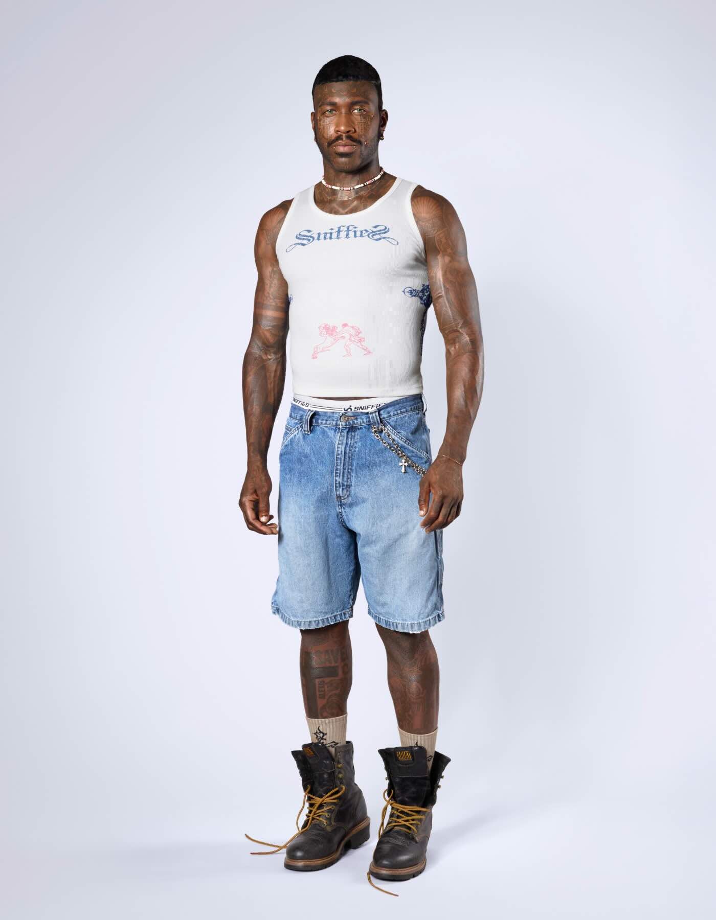 F*ckboy Tattoo Rib Tank - White