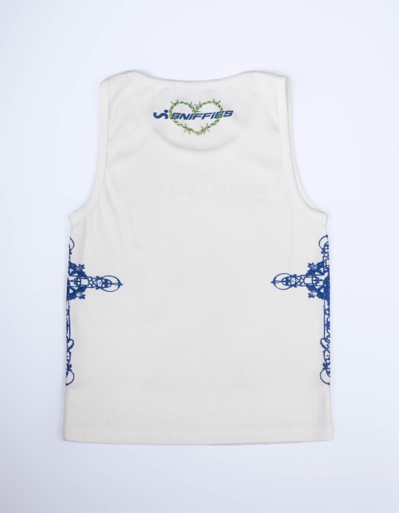 F*ckboy Tattoo Rib Tank - White