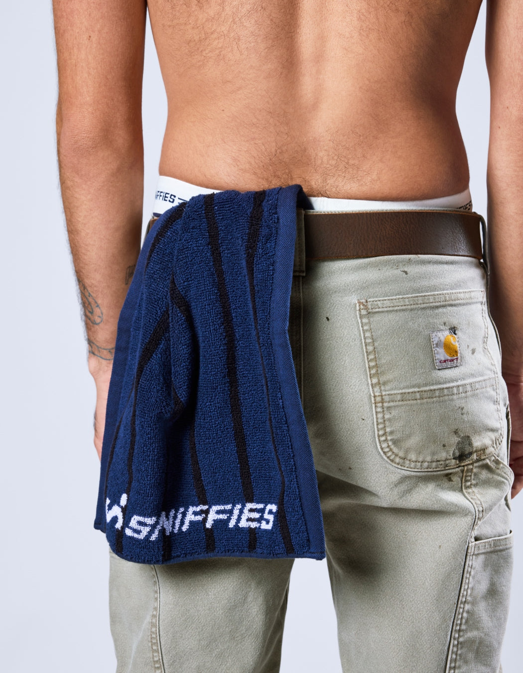 Sniffies Core Towel - Navy Stripe