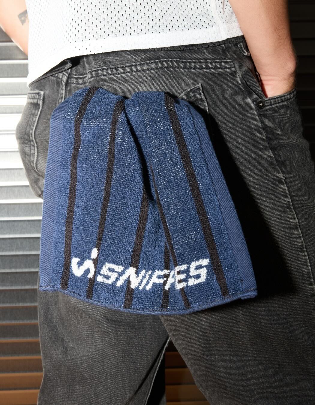 Sniffies Core Towel - Navy Stripe