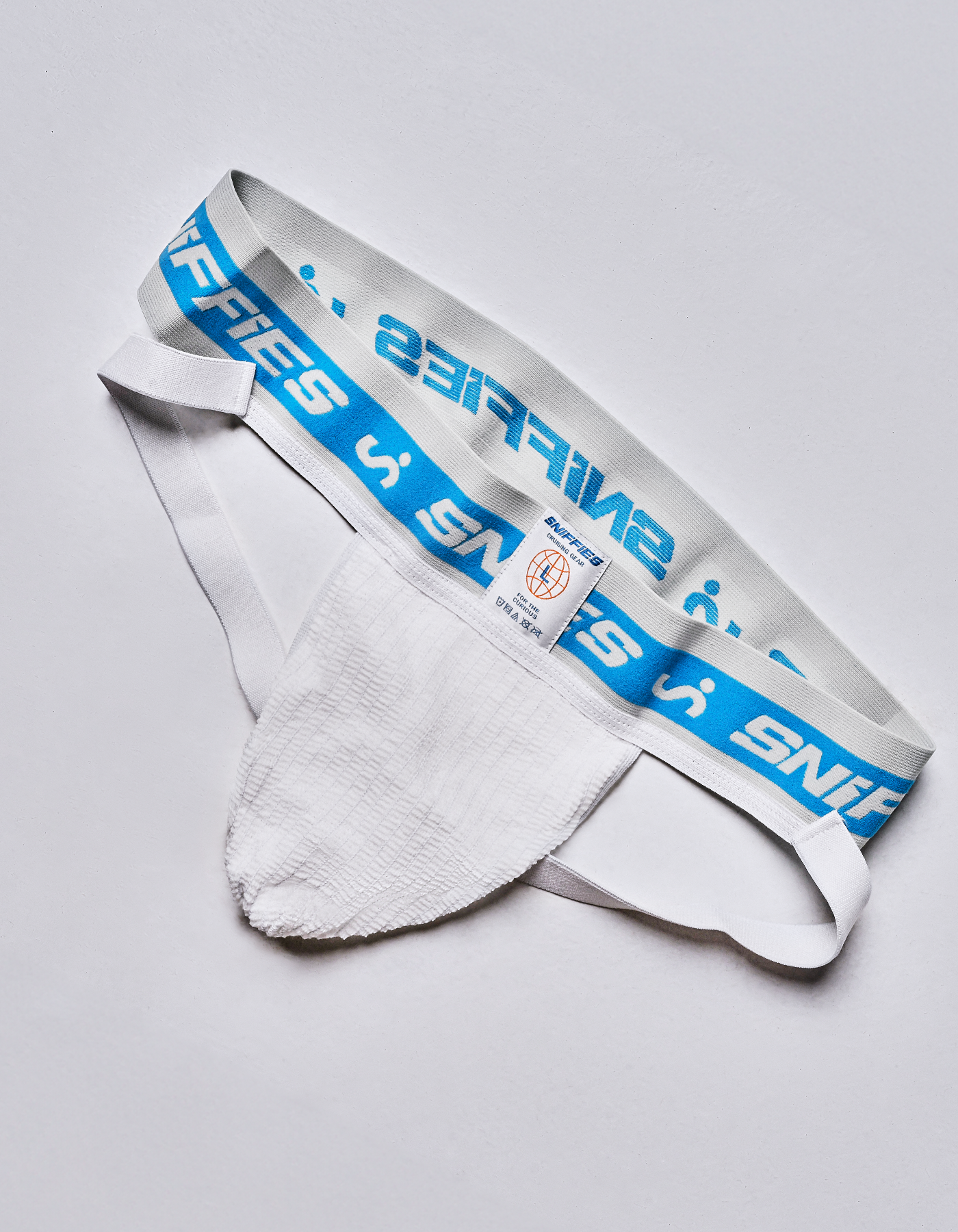 Wide Strap Jock - White