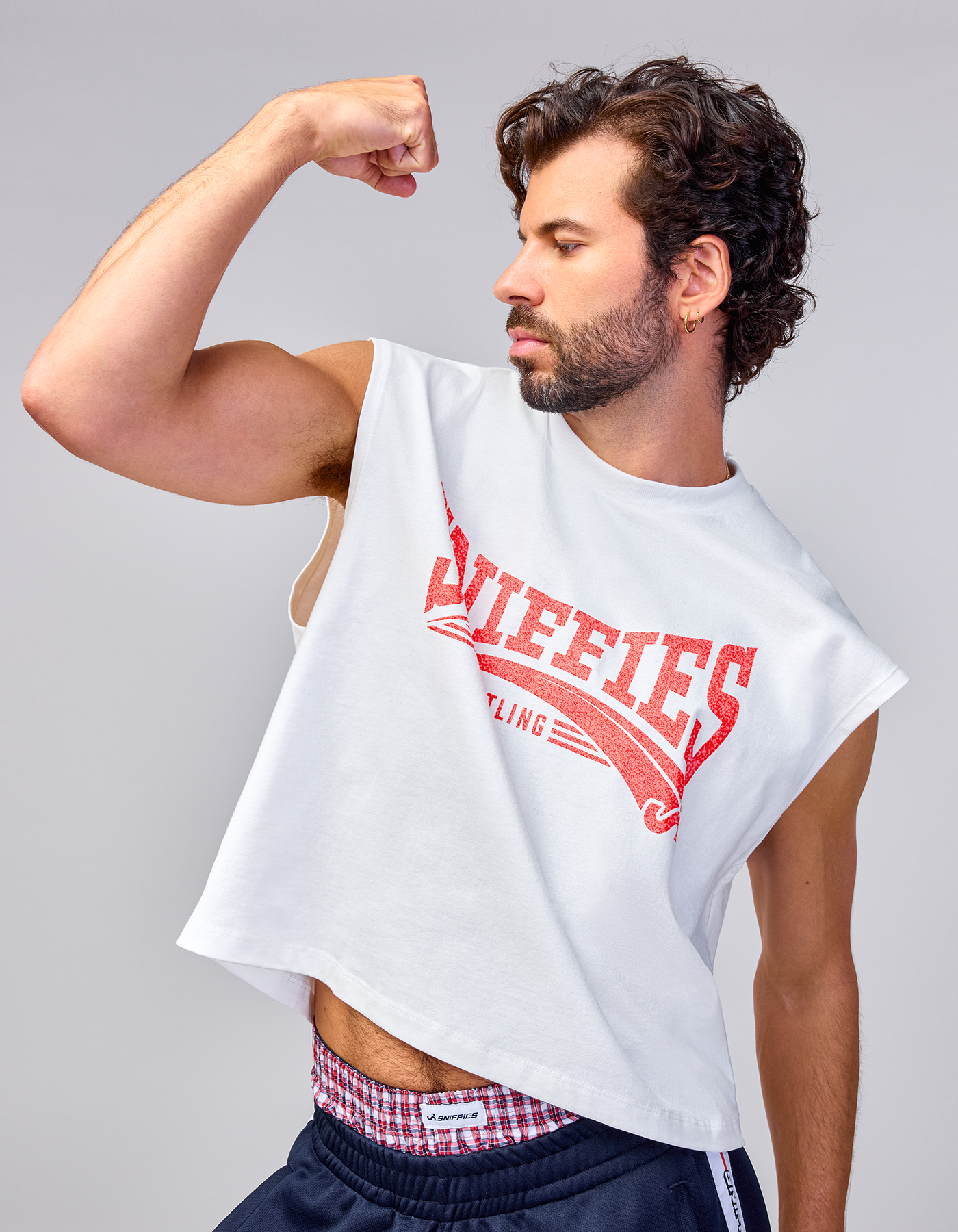 Sniffies Wrestling Cropped Muscle Tee